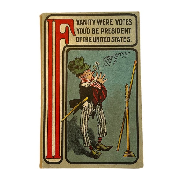 Antique Posted 1911 Ephemera Postcard Humorous Art Signed Carmichael 1910 Posted - Picture 2 of 8